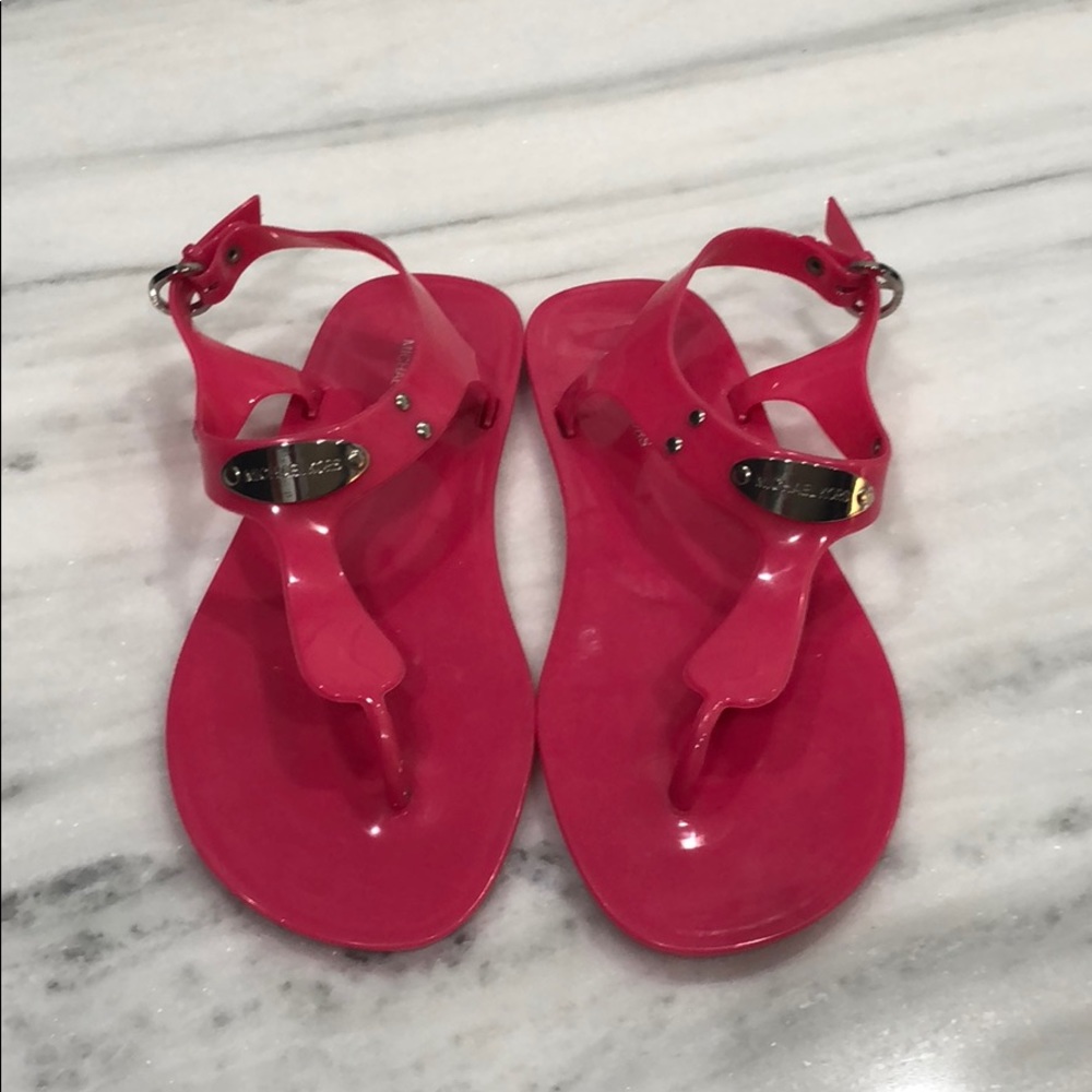 Michael Kors pink jelly sandals